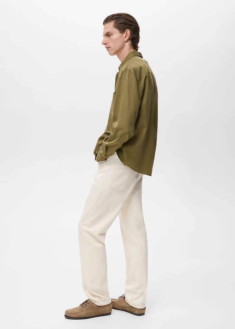 100% lyocell shirt with pocket