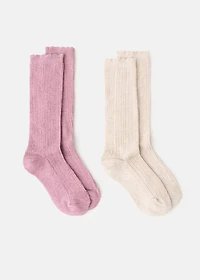 2 pack ribbed socks