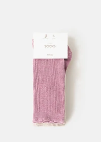 2 pack ribbed socks