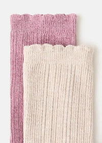 2 pack ribbed socks