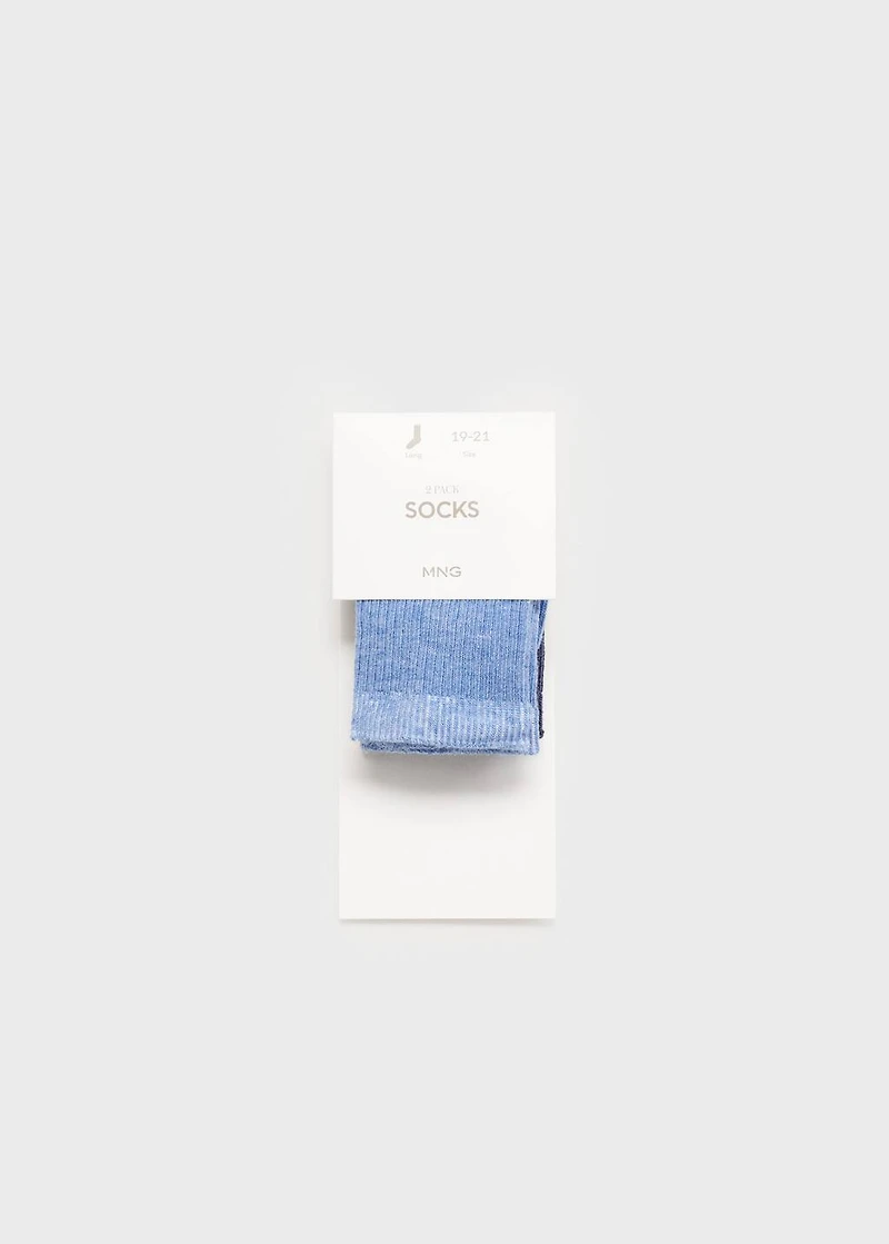 2 pack ribbed socks
