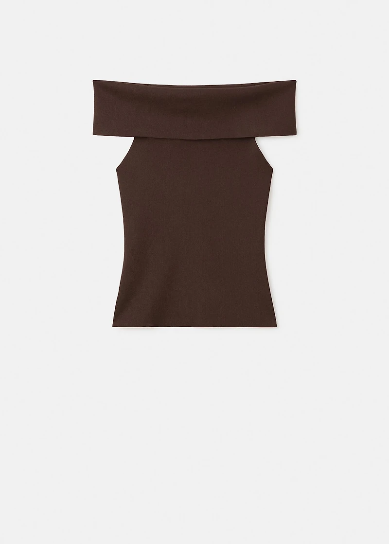 Strapless knitted top