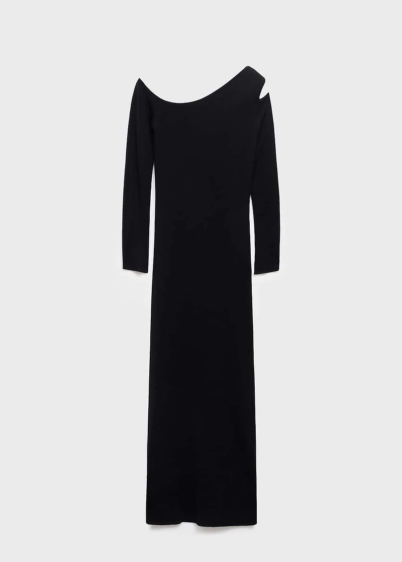 Asymmetrical dress with cut-out