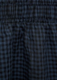 Gathered checked dress