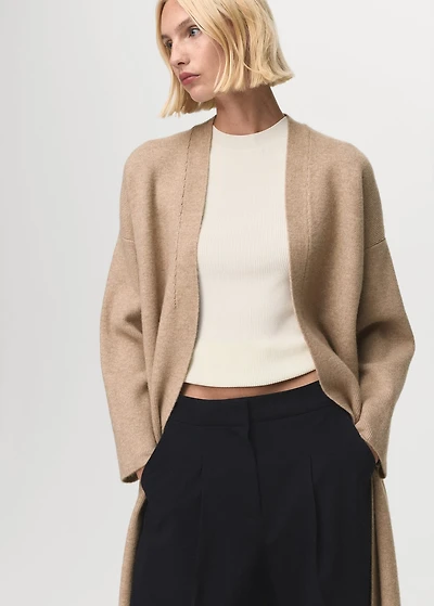 Long knitted coat