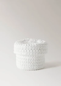 Small round basket with lid
