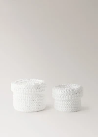 Small round basket with lid