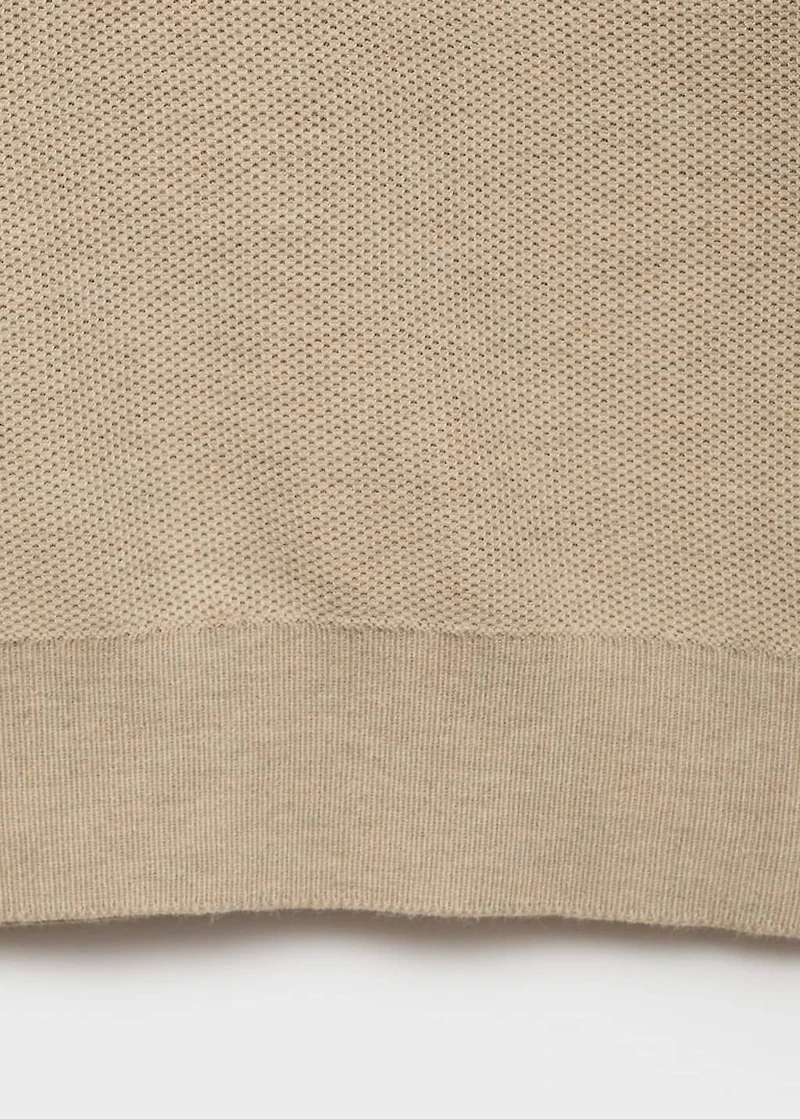 Microstructured cotton knitted sweater