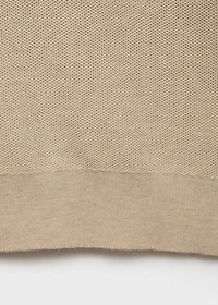 Microstructured cotton knitted sweater