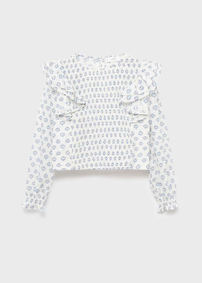 Ruffles printed blouse