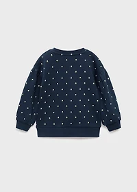 Embroidered sweatshirt with floral pattern