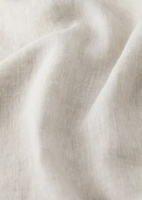 Washed linen children's fitted sheet with hemstitch for 90 cm bed
