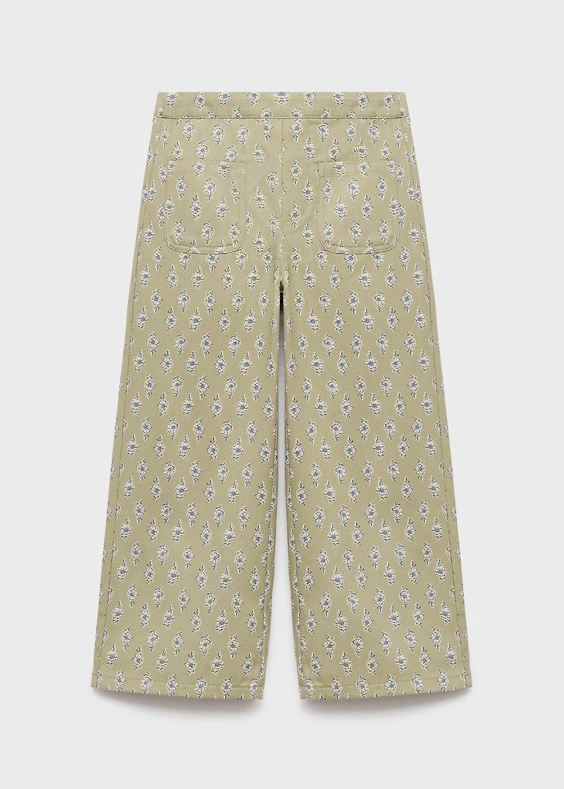 Flower culottes pants