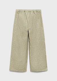 Flower culottes pants
