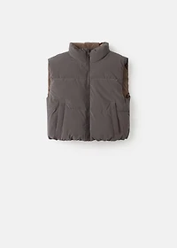 Cropped quilted vest