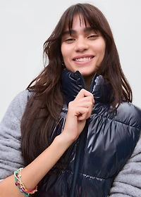 Shiny quilted vest