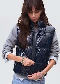 Shiny quilted vest