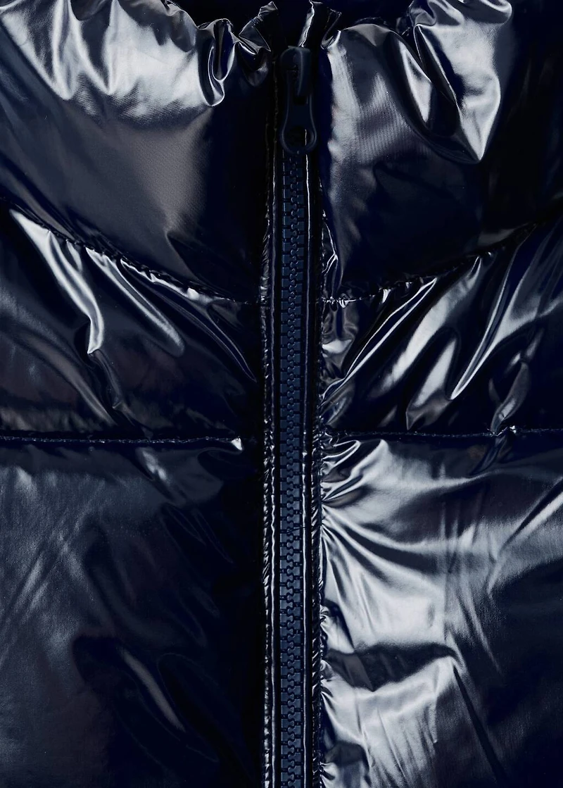 Shiny quilted vest