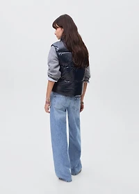 Shiny quilted vest