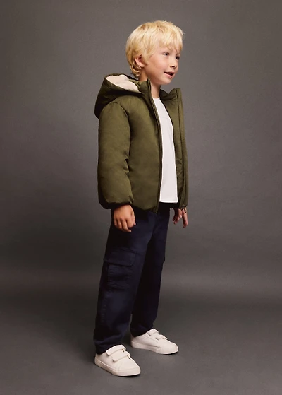 Hood quilted coat
