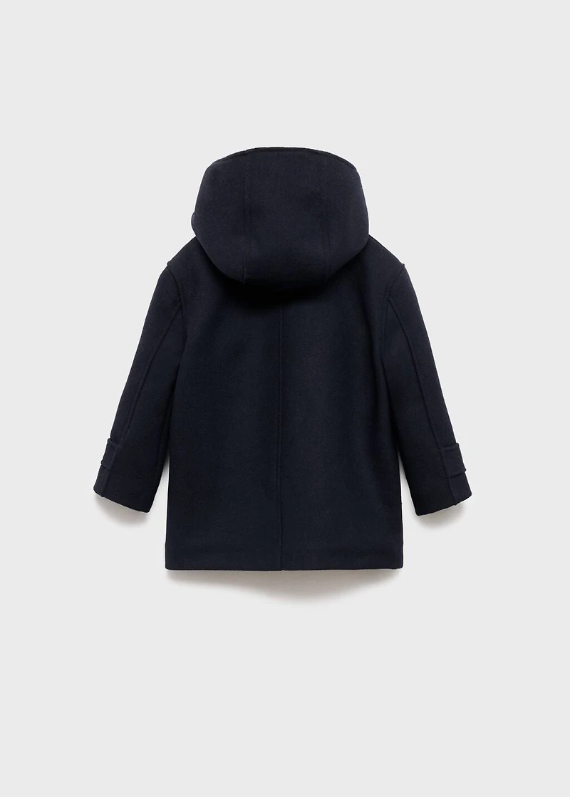 Hooded wool coat