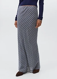 Printed long skirt