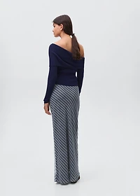 Printed long skirt