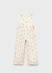 Floral print dungarees