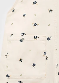 Floral print dungarees
