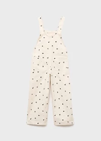 Floral print dungarees