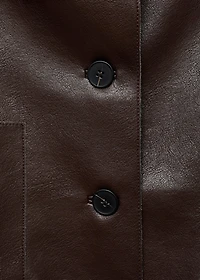Leather-effect jacket with pockets