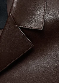 Leather-effect jacket with pockets
