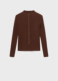 Fine rib knit cardigan
