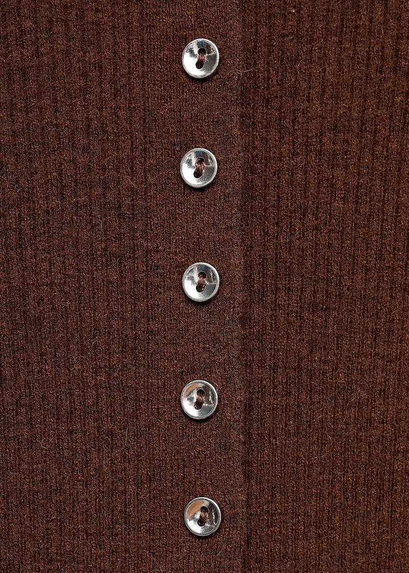 Fine rib knit cardigan