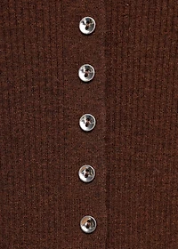 Fine rib knit cardigan