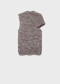 Vest with mottled wrap collar