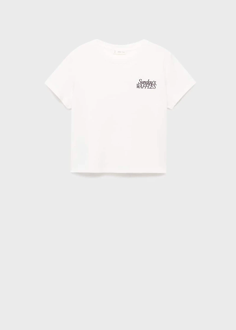 Printed cotton-blend t-shirt