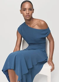 Asymmetrical midi-dress