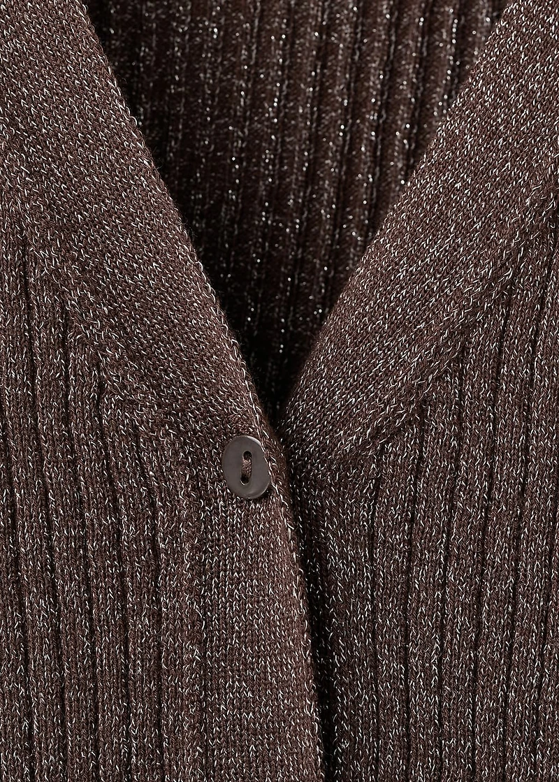 Ribbed knitted cardigan