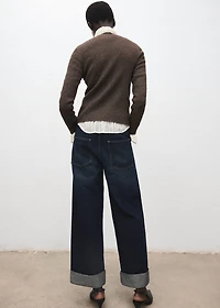 Ribbed knitted cardigan