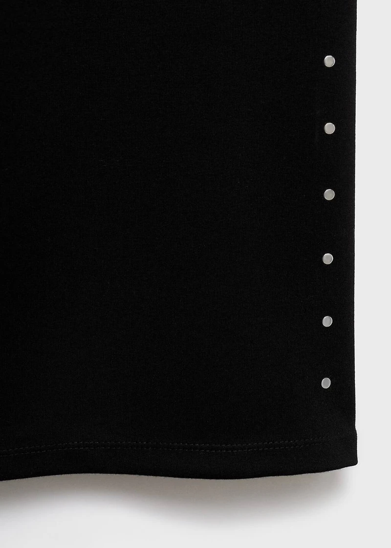 Straight leggings with rhinestones