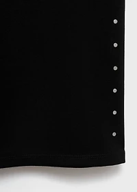 Straight leggings with rhinestones