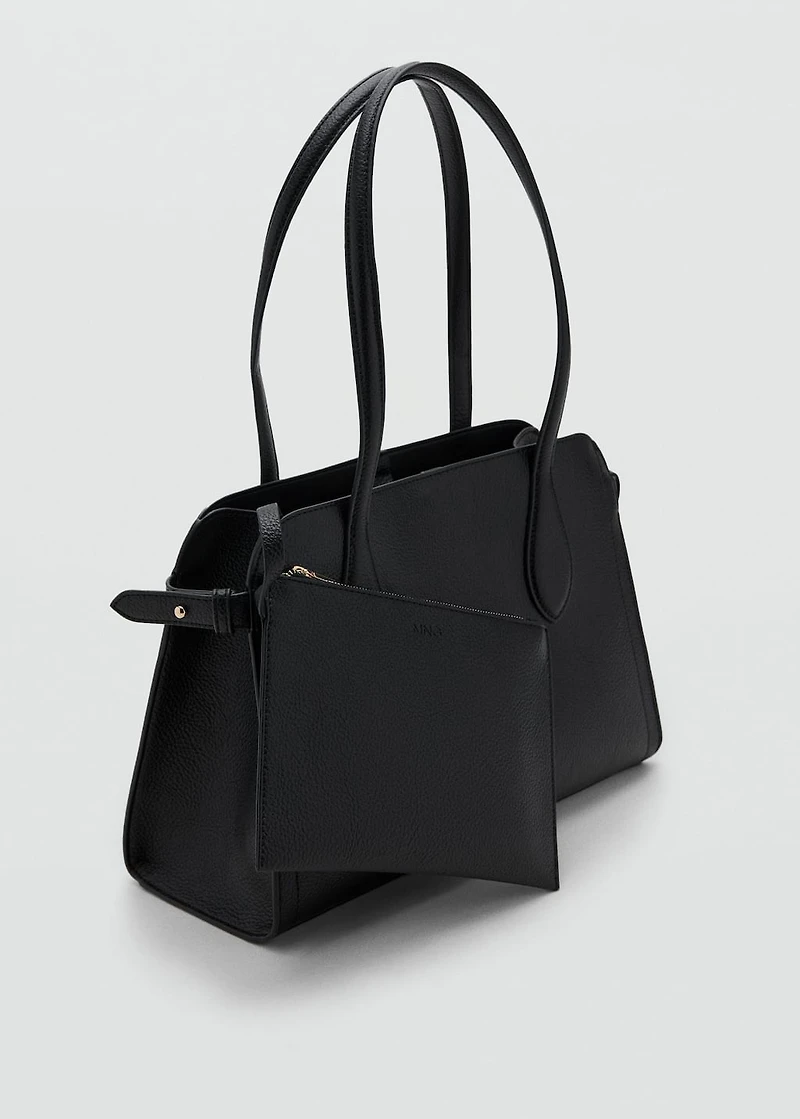 Small bag with pebbled leather effect