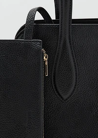 Small bag with pebbled leather effect