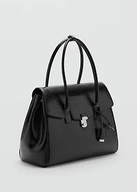 Medium city handbag with flap