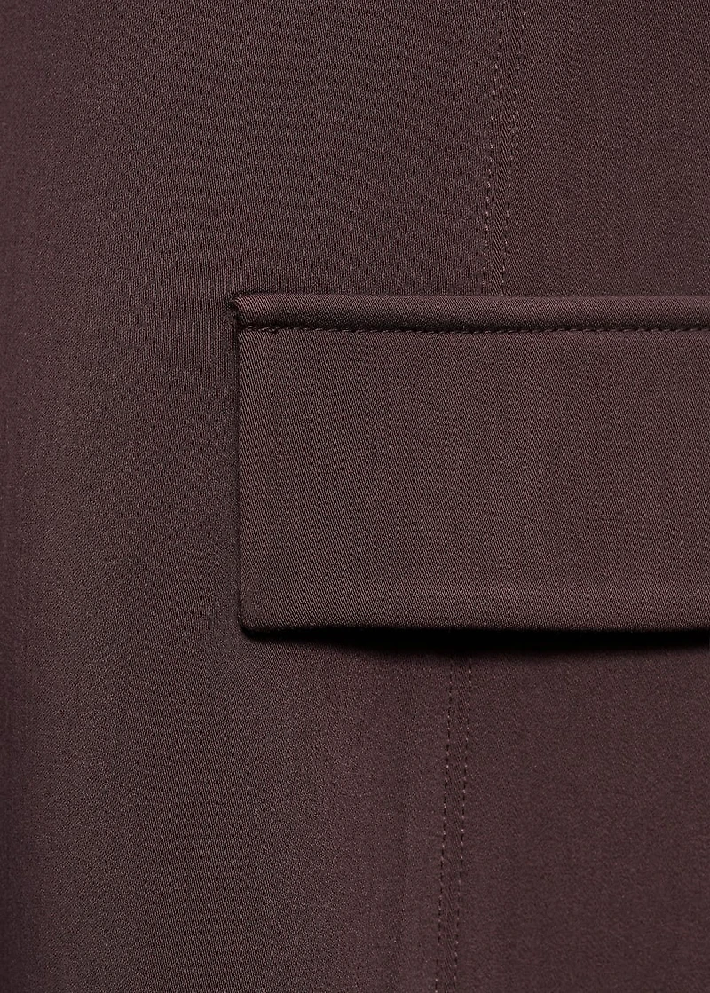 Short dress with patch pockets