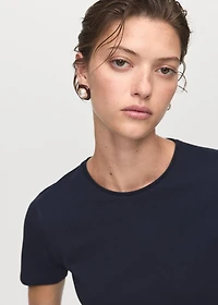 Short-sleeved peplum t-shirt