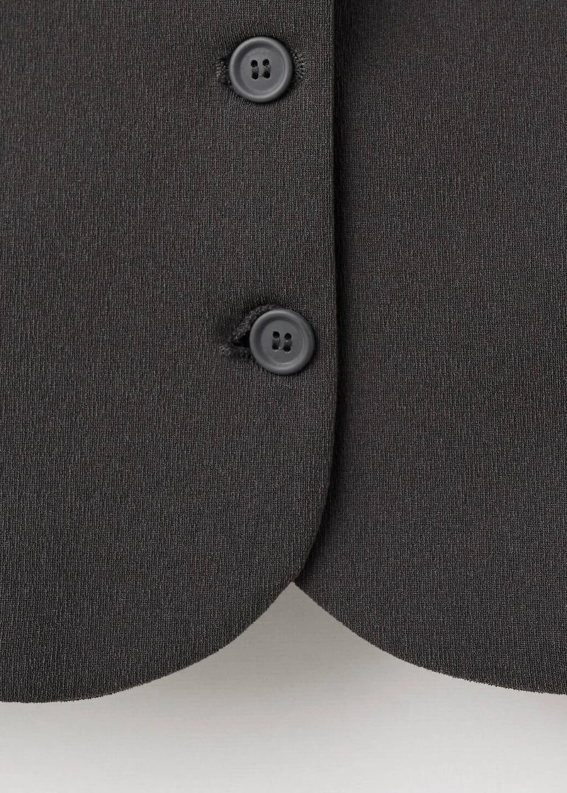 Tailored cropped suit blazer
