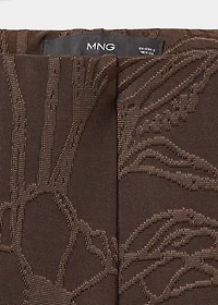 Jacquard floral-print straight pants