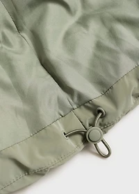 Waxed-effect padded anorak